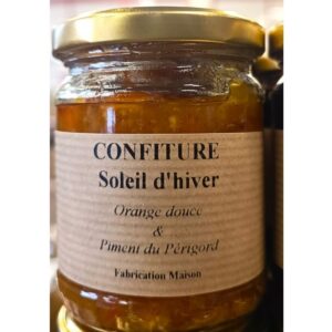 Confiture artisanale aux deux oranges en pot préparée dans notre atelier du Périgord