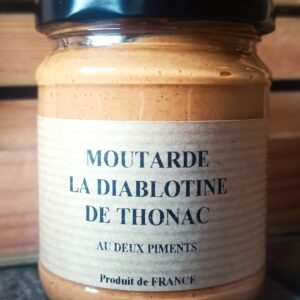 Moutarde fine forte aux deux piments La Diablotine de Thonac 200 g