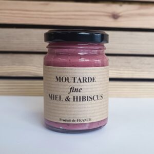 Moutarde fine miel hibiscus artisanale 90 g