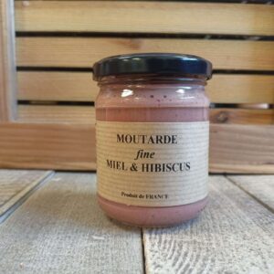 Moutarde fine miel hibiscus 200g