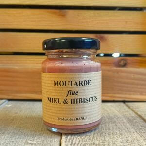 Moutarde fine miel hibiscus 90g