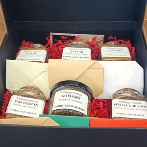 Coffret découverte de 6 mélanges d’épices maison avec recettes incluses