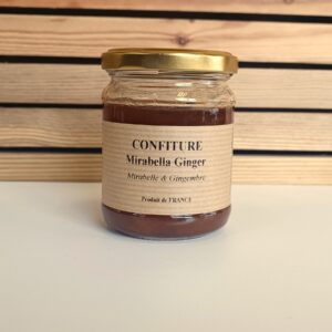 Confiture artisanale mirabelle et gingembre en pot de 200 g