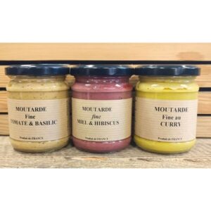 Lot de trois moutardes artisanales 200 g au choix